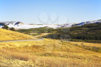 Royalty Free Photo of a Mountain Scene in Wyoming