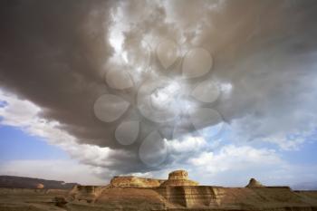 Royalty Free Photo of a Storm Above the Stone Desert in Israel