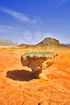 Royalty Free Photo of the Red Sandstone in the Arava Desert in Israel