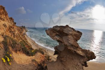 Royalty Free Photo of Rocks on the Coast of the Mediterranean