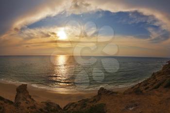 Royalty Free Photo of a Sunset Over the Sea