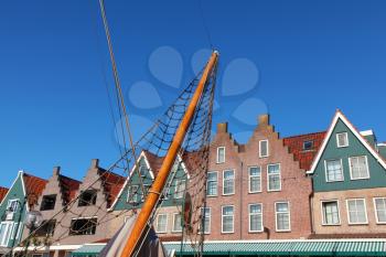 Royalty Free Photo of Homes in the Small City of Volendam