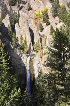 Thin falls in Yellowstone national park