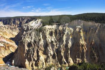 
Canyon of the river in well-known Yellowstone national park