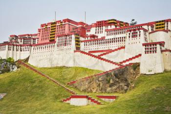 Park of entertainments in Chinese province GuangDong. A breadboard model of palace Potala in Tibet
