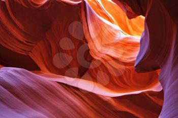 Scenic color slot canyon Antelope. Navajo Reservation, USA