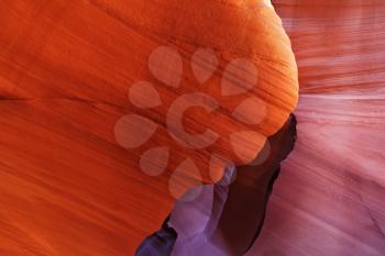 Scenic color slot canyon Antelope. Navajo Reservation, USA