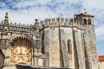 The monastery-fortress of the Knights Templar in Tomar, close to Lisbon