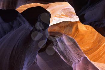 The well-known canyon of Antelope in the USA in a bright sunny day   
