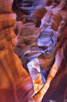 The well-known canyon Antelope in a magic luminescence midday