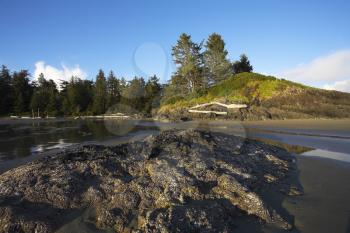  Small stony island at Pacific coast of Canada