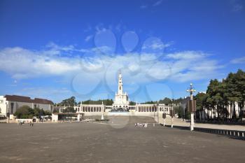 The grand memorial and religious complex in the small Portuguese town of Fatima. One hundred years ago in this place three poor children was a vision of Virgin Mary