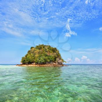 Magic Round Island near the pebble beach in Thailand
