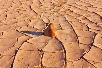 The cracked dry ground in desert of National park Dead Walley
