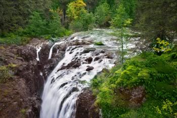 Cascade picturesque falls on island Vancouver - Englishman River Falls