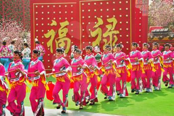 Magnificent colourful holiday in honour of the Chinese New year