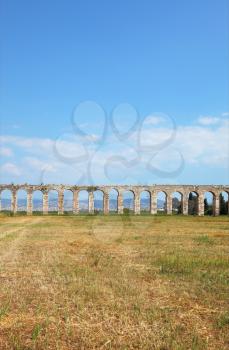 Perfectly kept antique aqueduct in the north of Israel