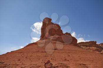 Monument Valley in the United States. The grand red sandstone rock