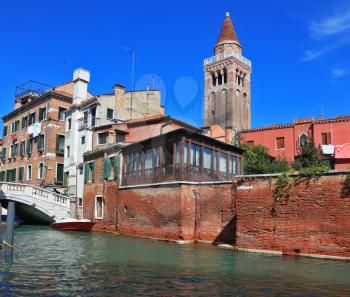  The magnificent  sunny day.The most famous canal in the world - the Canale Grande in Venice.