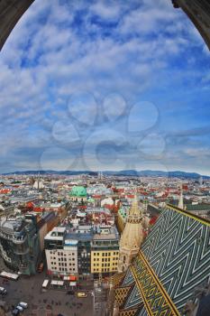 Lovely Vienna from the bell tower of St. Stephen window