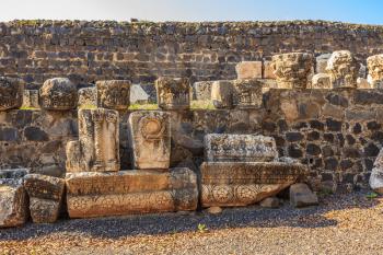 Ruins of the most ancient White synagogue in which Jesus Christ preached.