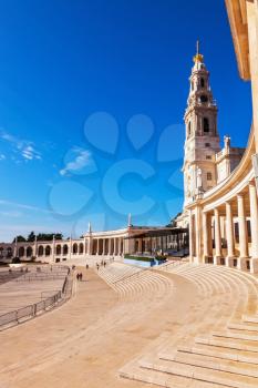 Portugal. City Fatima - Catholic pilgrimage center. The magnificent cathedral complex and the Church