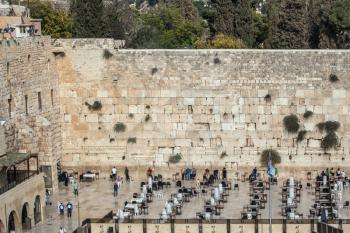 The Western Wall of the Temple. Jerusalem, Israel