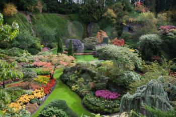  Sunken Garden - the central and most beautiful part of park complex. Butchart Gardens - set of beautiful gardens on Vancouver Island, Canada