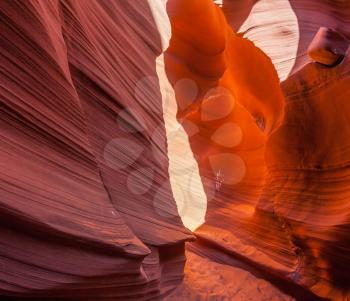 Arizona, USA. Fantastic play of light and color.  Antelope Canyon in the Navajo reservation