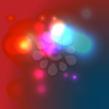 Royalty Free Clipart Image of a Red and Blue Sparkling Background