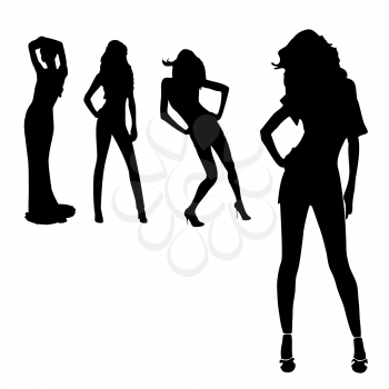 Royalty Free Clipart Image of Models