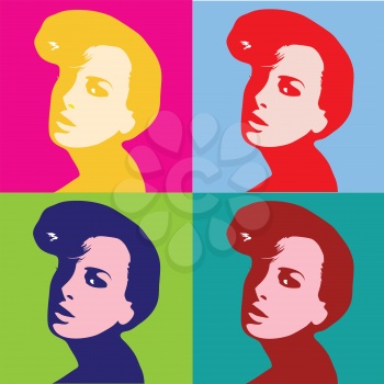 Royalty Free Clipart Image  of a Collection of Women's Heads
