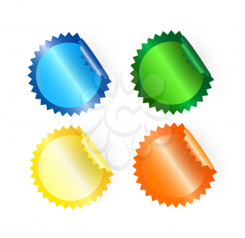 Royalty Free Clipart Image of Coloured Spring Stickers