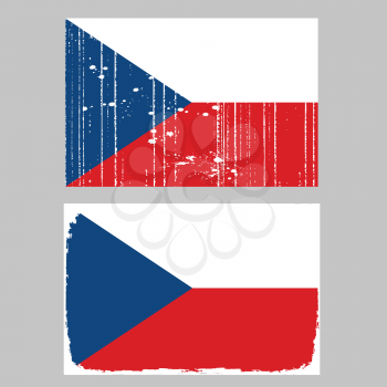 Royalty Free Clipart Image of a Czech Republic Flag