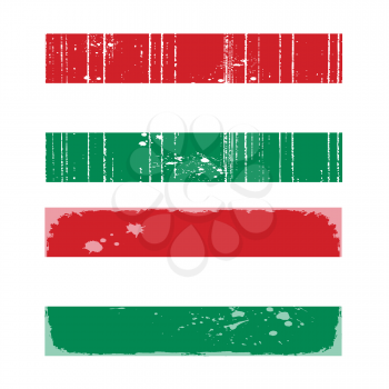 Royalty Free Clipart Image of Hungarian Flags