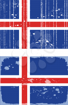 Royalty Free Clipart Image of Icelandic Flags