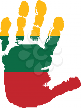 Royalty Free Clipart Image of a Lithuanian Flag