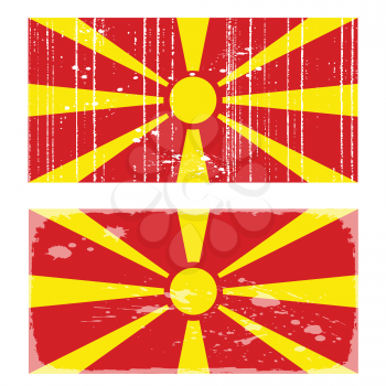 Royalty Free Clipart Image of a Set of Macedonian Flags