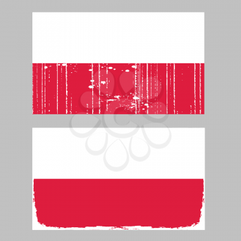 Royalty Free Clipart Image of a Polish Flag