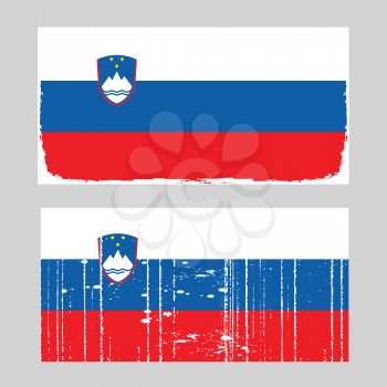 Royalty Free Clipart Image of a Slovenian Flag