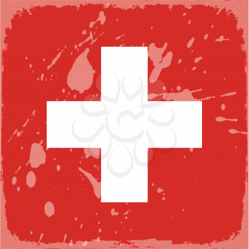 Royalty Free Clipart Image of a Swiss Flag