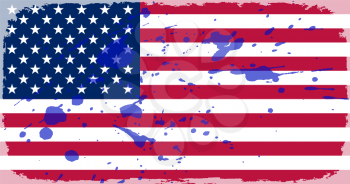Royalty Free Clipart Image of the United States Flag