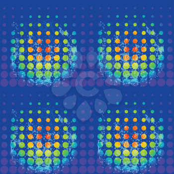 Royalty Free Clipart Image of a Pattern With Gradient Grunge Circles