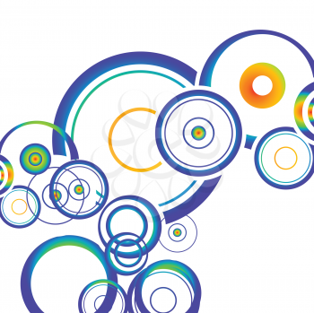 Royalty Free Clipart Image of a Background With Circles