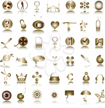Royalty Free Clipart Image of Metallic Images