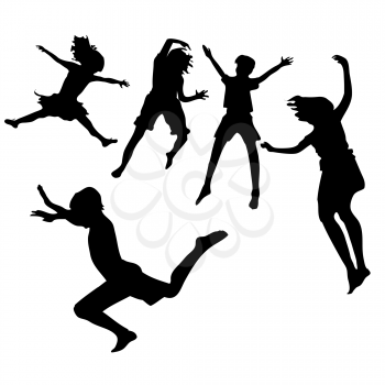 Royalty Free Clipart Image of Happy Children Playing