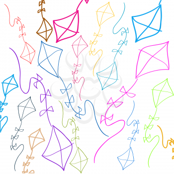 background with colored kites