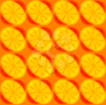 retro pattern with lemon slices