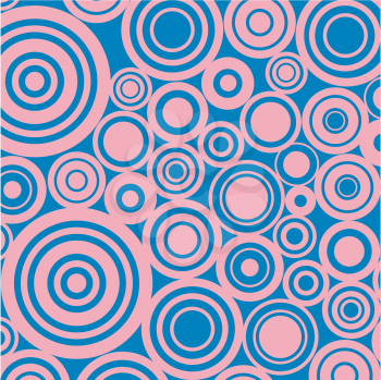 retro pink circles background