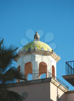 Royalty Free Photo of a Spanish Style Tower